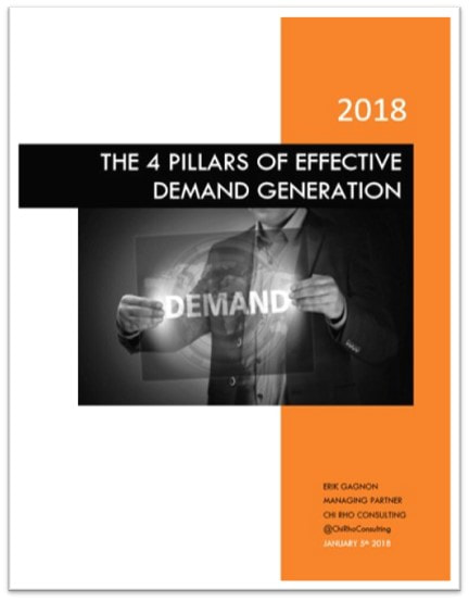 The 4 Pillars of Effective Demand Generation 2018 Whitepaper Cover Photo