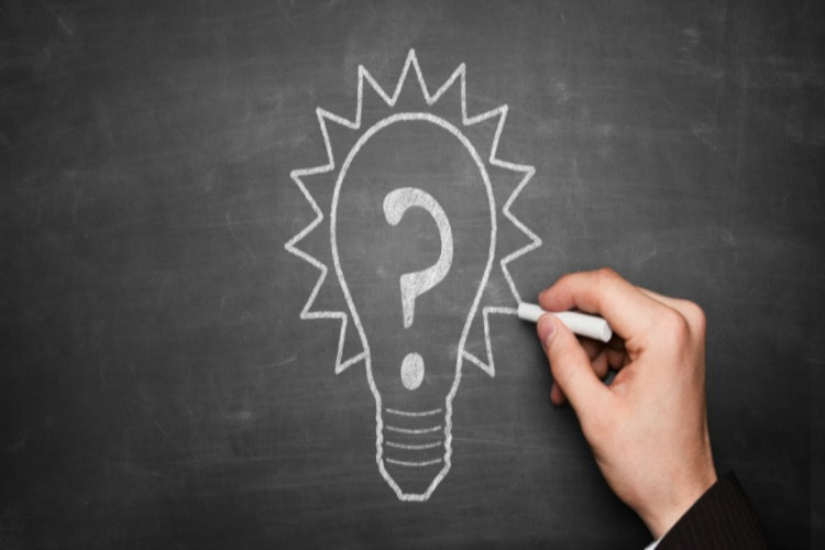 Strategic Planning Lightbulb on Blackboard